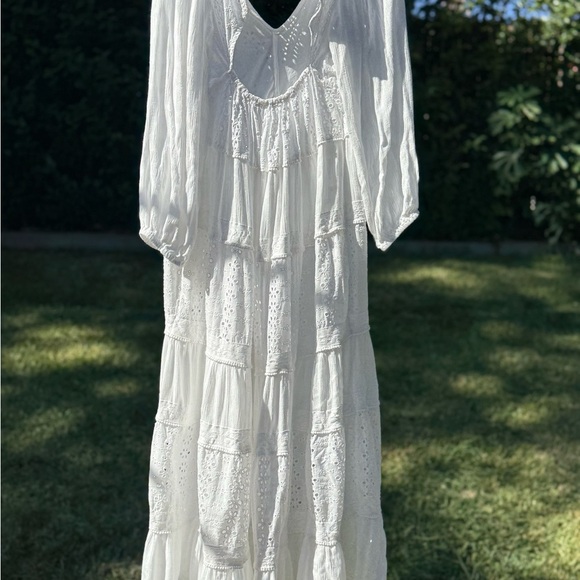 FREE PEOPLE Mockingbird Lace Boho Elegant Maxi Dress nwot - Picture 8 of 12
